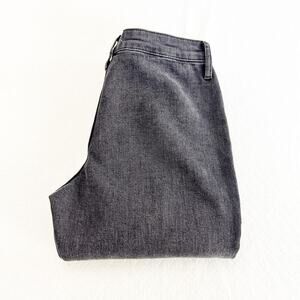 Zara The Olivia Split Hem Straight Leg Denim Jeans Black Size 8 NWT